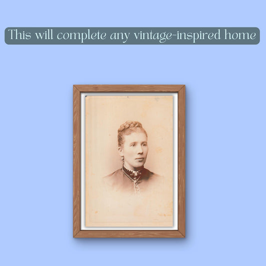 Vintage 1880s Woman Photo | Chicago Cabinet Card Portrait | Geo J Klein Studio | Victorian Era Fashion | Genealogist History Gift