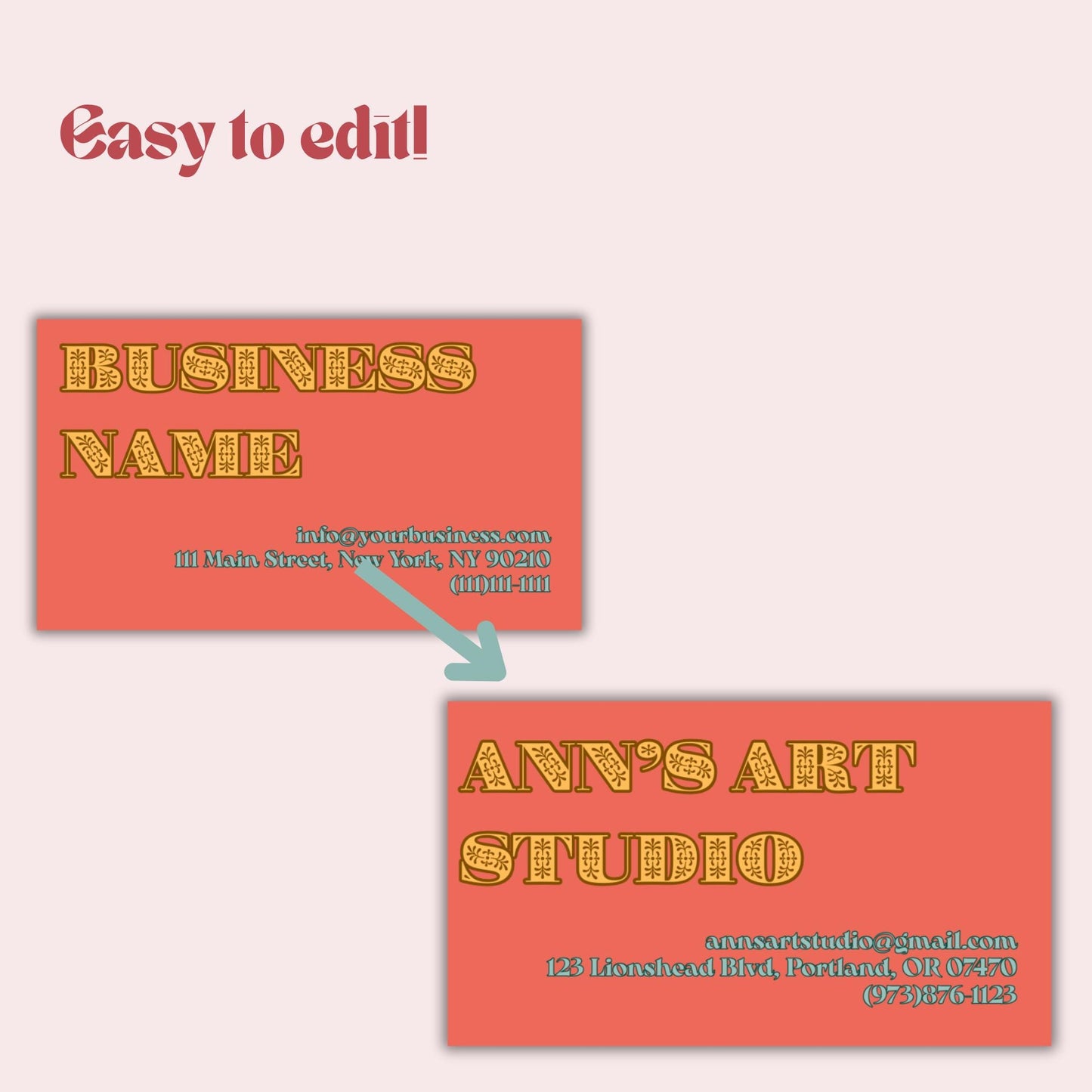 Retro Loyalty Card Template | Vintage Punch Card Design Canva | Customizable Digital Download for Small Business | Unique 70s Rewards Card