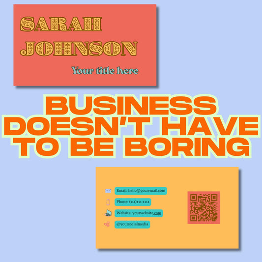 Retro Business Card Template Canva | Vintage Groovy Design | Customizable Digital Download for Small Business | Unique 70s Branding