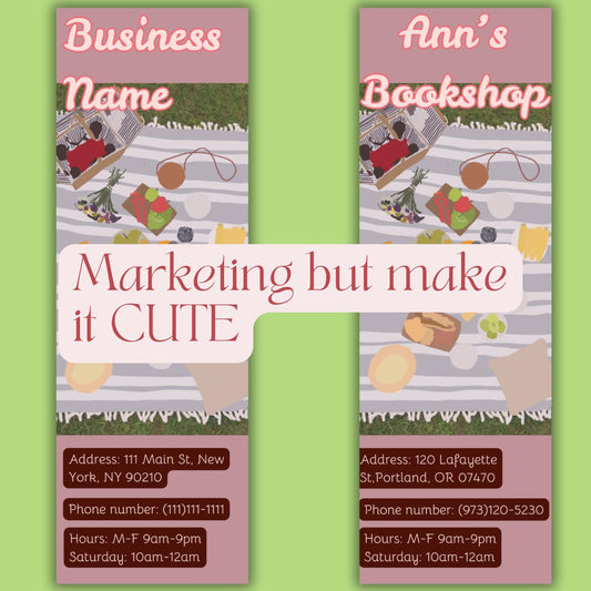 Customizable Picnic Bookmark Template | Canva Editable Reading Tracker | Digital Download for Book Lovers | Unique Bookworm Gift
